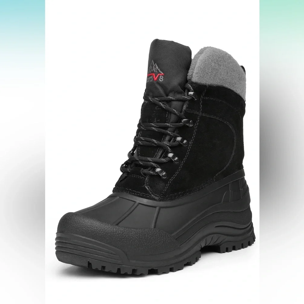 NORTIV 8 Men's Insulated Waterproof Winter Snow Boots TERREY size 10